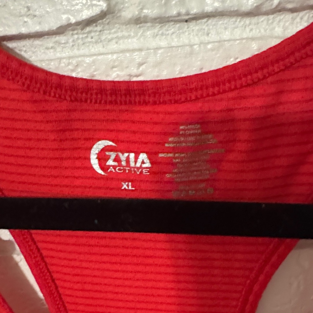 Women’s Red Racerback Performance Tank Top - Picture 2 of 4